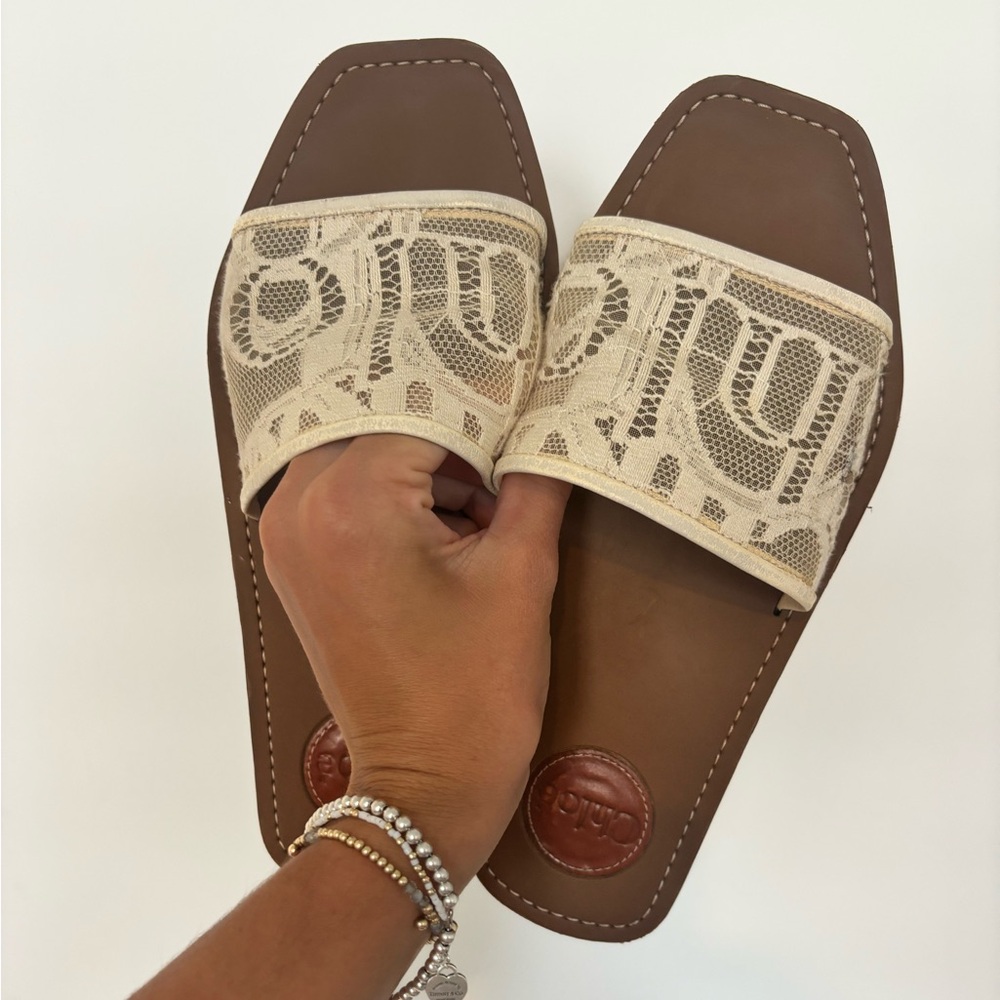 Chloe Lace Woody Sandals